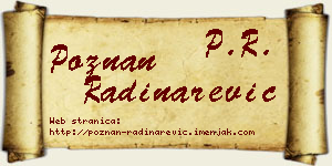 Poznan Radinarević vizit kartica